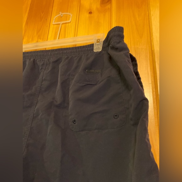 Perry Ellis America Active Men’s Navy and Yellow Swim Trunks - Picture 7 of 8